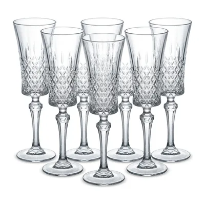 Cristal d'Arques ПО-00218408 Бокалы для шампанского LADY DIAMOND 150 мл 6 штук