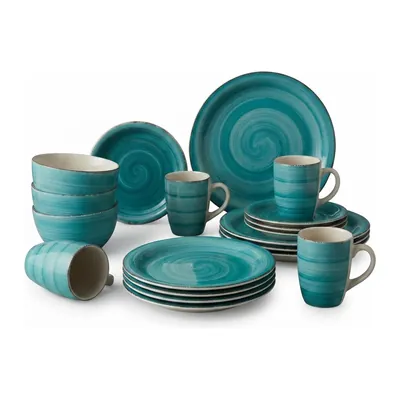 MUGE ПО-00218237 Столовый набор MUGE Handpainted Green, 16 предметов на 4 персоны